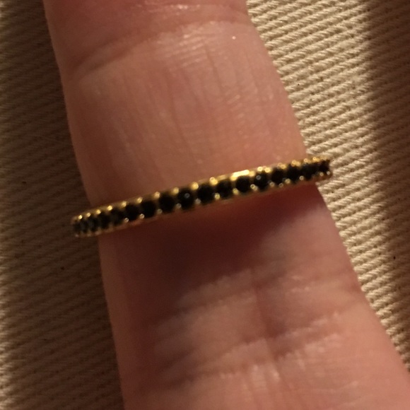 Lot of 2 Rings Nadri Wishes Crystal Nordstrom Gold / Black Stone & Rose Gold - Picture 14 of 15